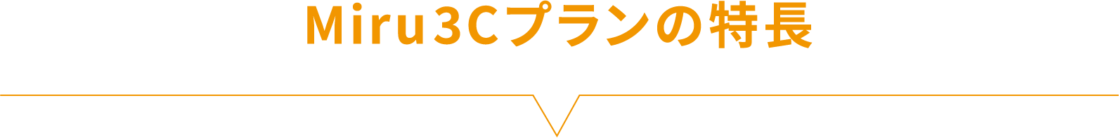 Miru3Cプランの特長