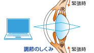 近くを見ている時