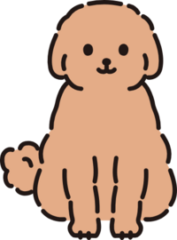 犬　座っている.png