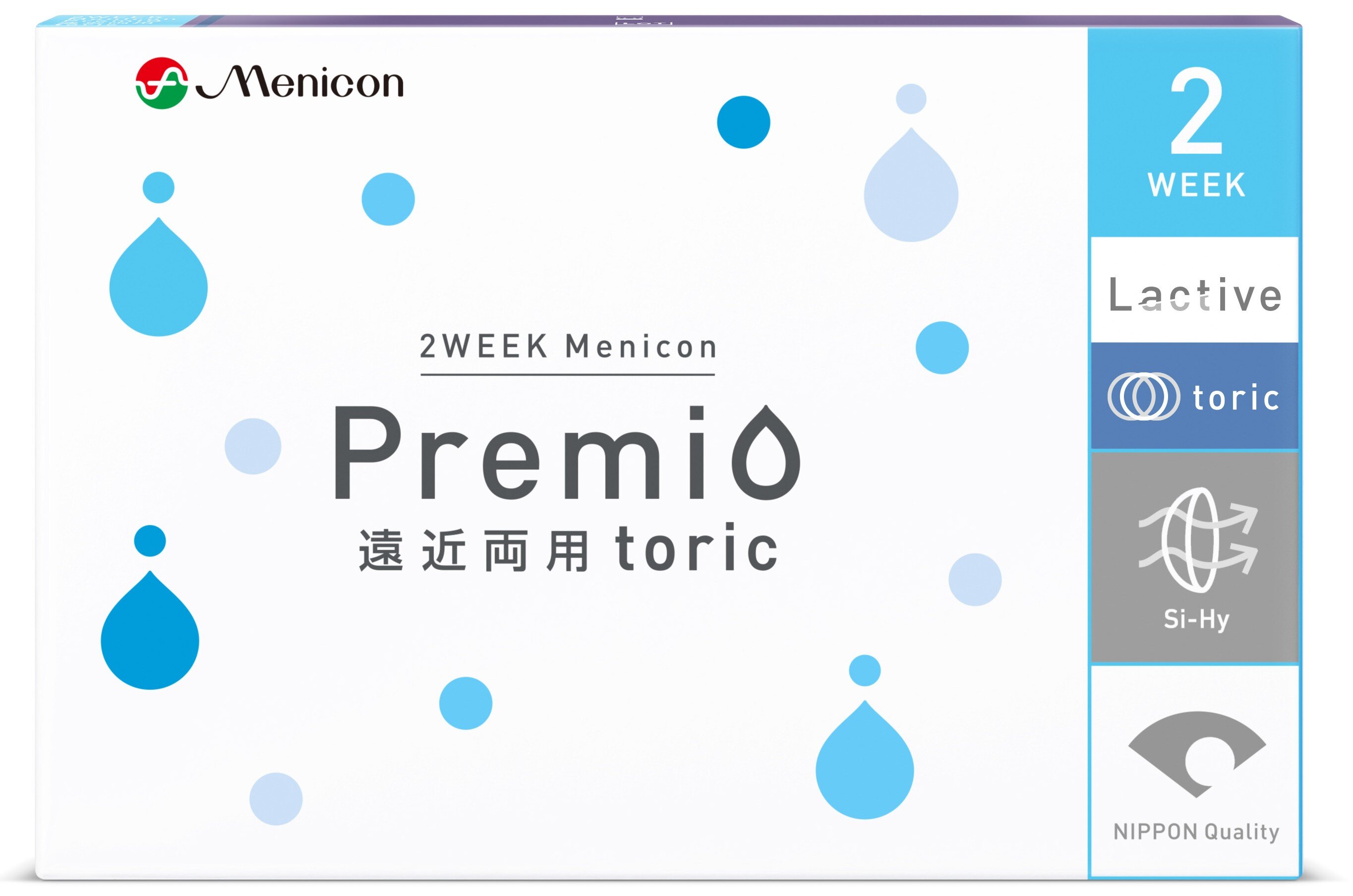 2WEEK Menicon Premio 遠近両用　toric　正面パッケージ（Lactiveロゴ入り）.jpg